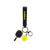 White background, product image of the JOOLA Anna Bright 3S paddle and ball keychain. Yellow.