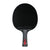 White background, JOOLA Infinity Z Carbon Table Tennis Racket with a black surface and a black, gray and red handle.