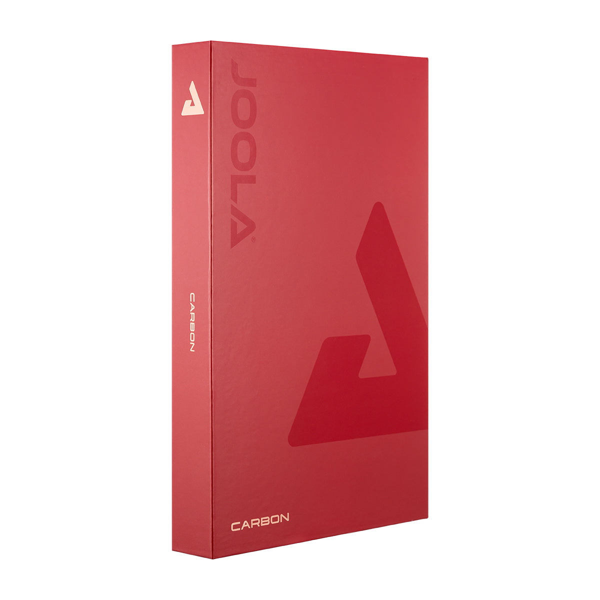 White background, image of the premium packaging for the JOOLA Red Carbon CTR Table Tennis racket.