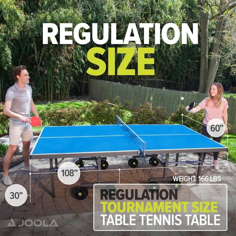 JOOLA Nova Pro Plus infographic showing the regulation size of a JOOLA Nova Pro Plus table tennis table.