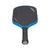 White background, product image of a JOOLA Hyperion 3S Simone Jardim pickleball paddle. Paddle is laying paddle face up and showing the JOOLA logo on the end cap of the paddle handle.