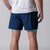 Image of the back of a pair of JOOLA Men's 2 in 1 shorts, navy.