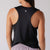 Image of the back of a JOOLA Women's Court Tank Top, Black.