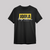 Gray background, product image of a black and yellow JOOLA Hugo Calderano Table Tennis shirt.