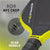 Infographic showing the NFC Chip-Enabled paddle handle on the JOOLA 3S Scorpeus 14mm Anna Bright pickleball paddle.