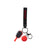 Graf keychain with paddle and ball charms on a white background.