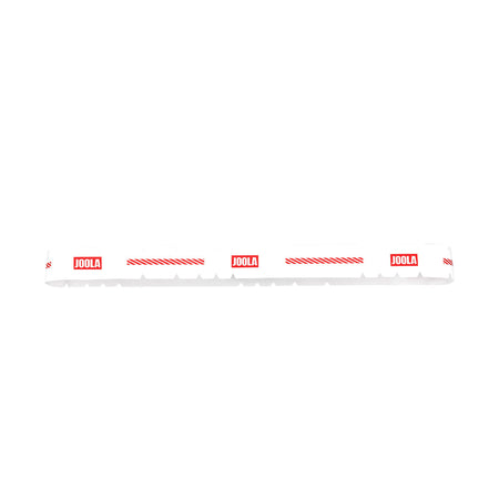 White background, picture of an unrolled roll of JOOLA Pro IV edge guard tape.