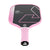 White background, product image of the JOOLA Essentials Dash pickleball paddle with pink handle and matching edge guard.