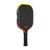 White background, Orange and Yellow gradiant edge guard on the JOOLA 3S Dual Scorpeus Pickleball Paddle.