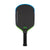 White background, image of a JOOLA Hyperion 3S Dual pickleball paddle with a green and blue dual gradiant edge guard.