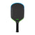 White background, image of a JOOLA Hyperion 3S Dual pickleball paddle with a green and blue dual gradiant edge guard.