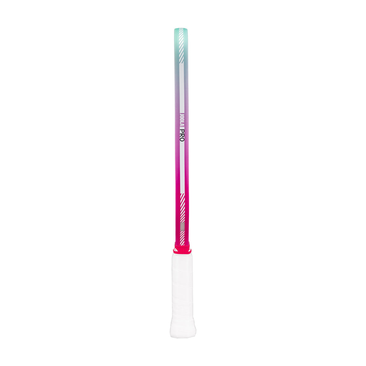 Gradient-colored edge guard with white handle on a white background.