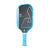 White background, product image of the JOOLA Essentials Dash pickleball paddle, blue handle, blue edge guard, and black, white and blue surface color.