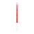 Red and white pickleball paddle edge guard on a white background