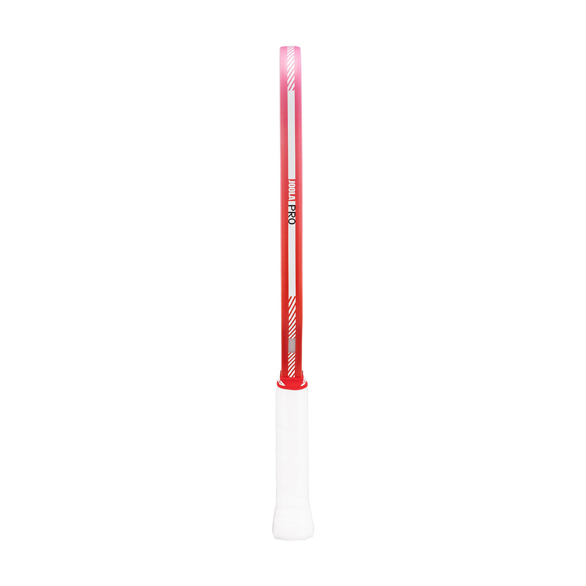 White and red edge guard on a Pro IV pickleball paddle on a white background.