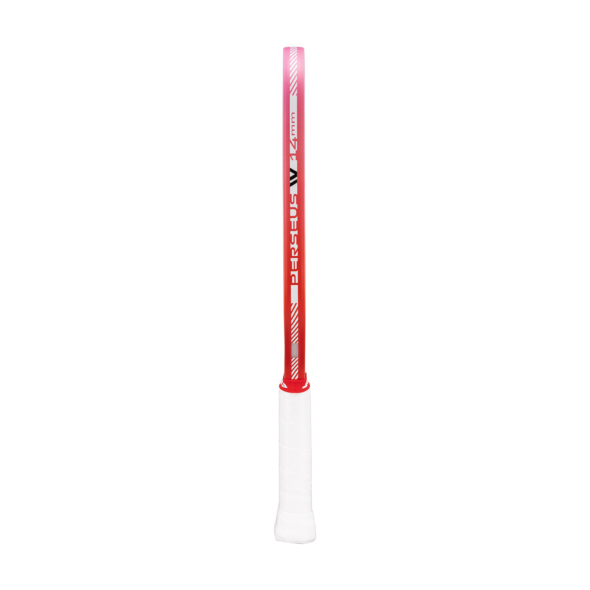 White and red edge guard on a Pro IV pickleball paddle on a white background.