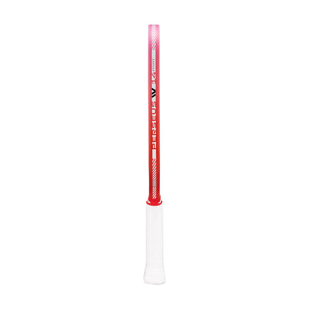 White and red edge guard on a Pro IV pickleball paddle on a white background.