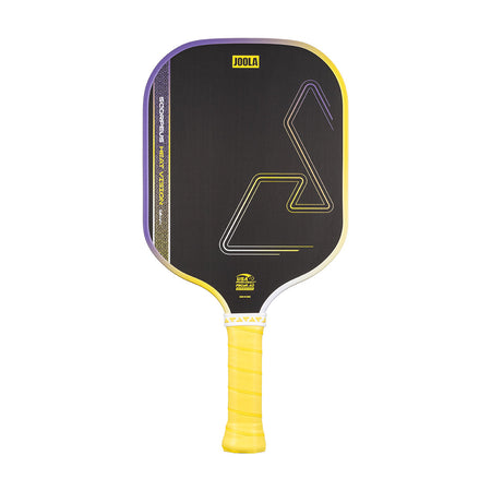 White background photo, image of the JOOLA Scorpeus Heat Vision pickleball paddle.
