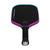 White background, image of a JOOLA Perseus 3S Dual pickleball paddle with a purple and blue dual gradiant edge guard.