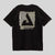 Gray background, back JOOLA tee with cool futuristic image on the back. Black, yellow and white.