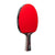 Red JOOLA table tennis racket paddle with black handle on a white background.