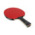 White background, JOOLA Infinity Z Carbon Table Tennis racket with a black handle and a red surface. 