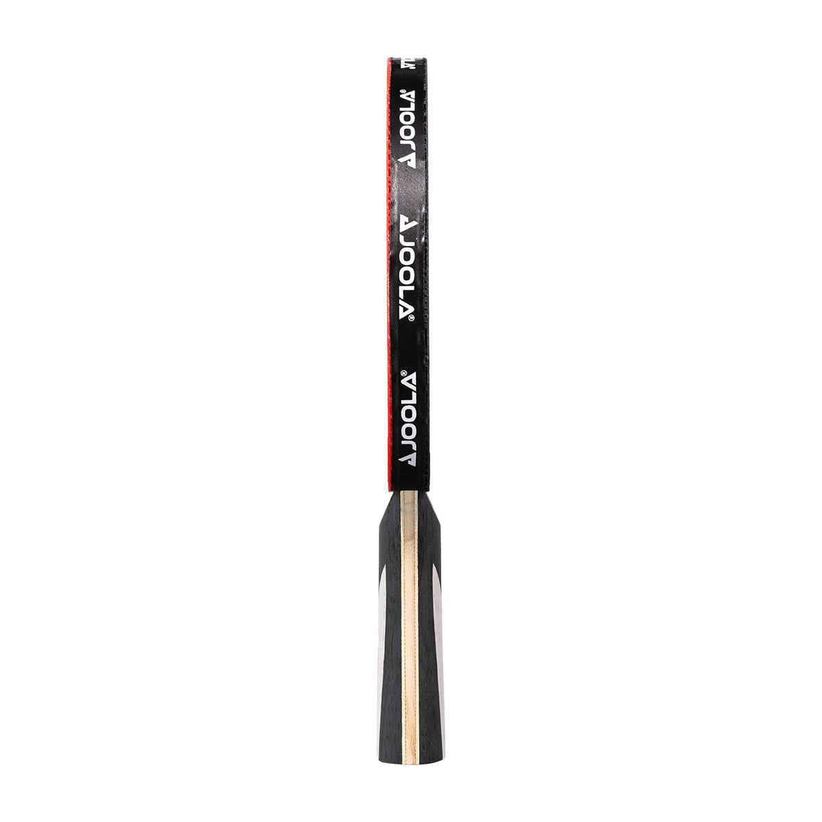 White background, side view of a JOOLA Carbon X Table Tennis Racket.