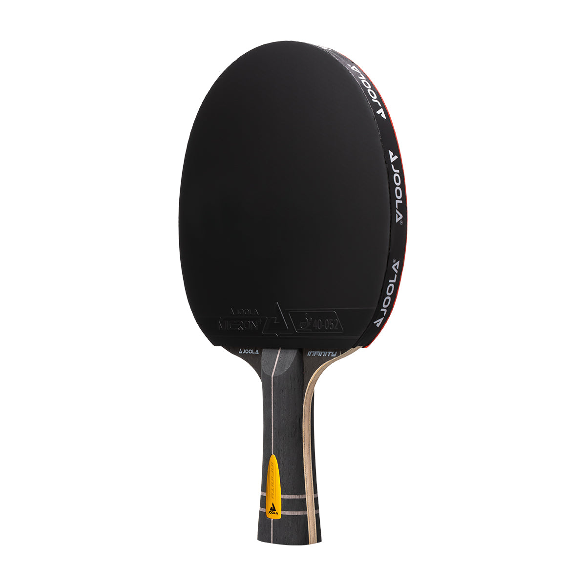 Angled view of the JOOLA Infinity Carbon Table Tennis Racket.