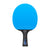 Blue ping pong paddle on a white background