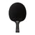 Black table tennis paddle on a white background