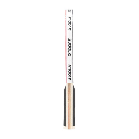 White background, side profile of the JOOLA White Infinity Table Tennis Racket.