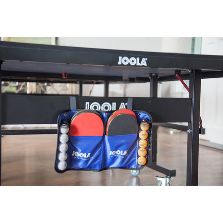 Product Image, a set of four JOOLA spirit table tennis rackets and ten table tennis balls.