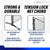 JOOLA pickleball infographic showing the strong and durable base and side of a JOOLA portable net. 