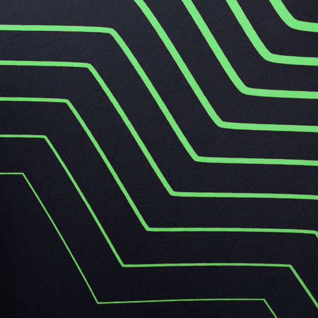 Pattern of green lines on a black background