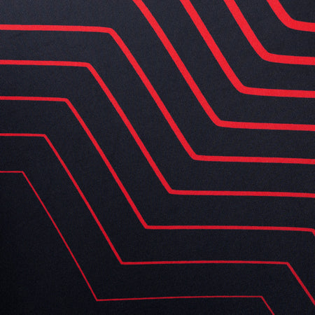 Red wavy lines on a black background