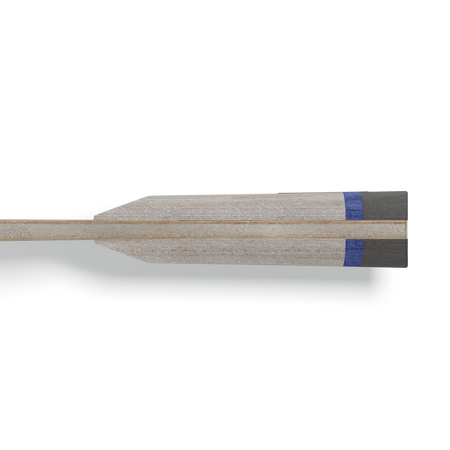 Wooden JOOLA BASELine table tennis racket with a blue stripe on a white background.