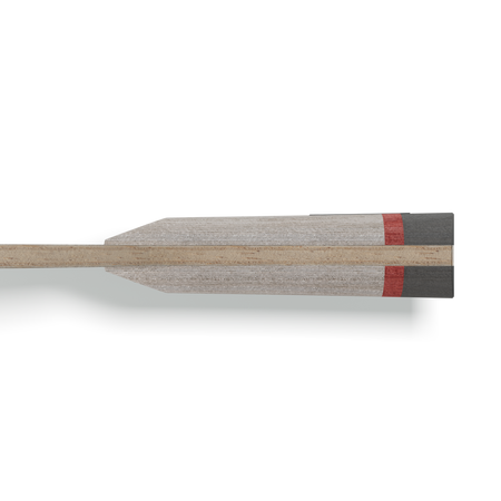 JOOLA BASEline Wooden table tennis racket with a gray shaft, red accent, and black tip on a white background.