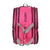 White Background Image: BRITTO x JOOLA Tour Elite Pickleball bag. Hot pink with black BRITTO x JOOLA logo and gray straps.