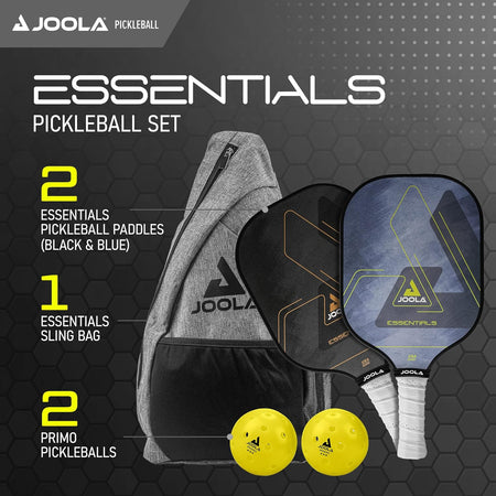 IG Image showing the ful contents of the JOOLA Essentials Pickleball Set.