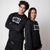 Two models posing in black JOOLA Fleece Crews.