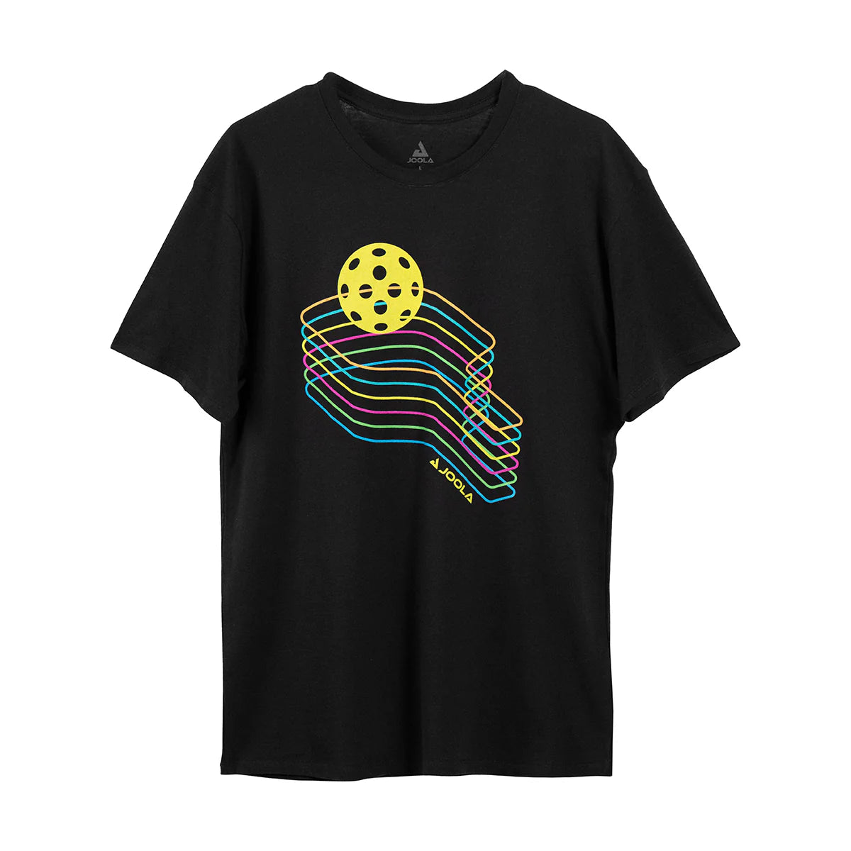 Close up product image of the JOOLA Gen 3 Color Stack t-shirt.
