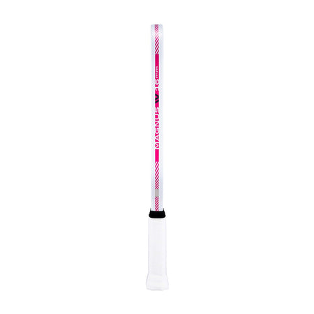 White background, side view of the Pink, white and black edge guard of the JOOLA Tyson McGuffin Magnus Pro IV Pickleball paddle.