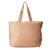 Beige JOOLA Tote Bag with brown handles on a white background.
