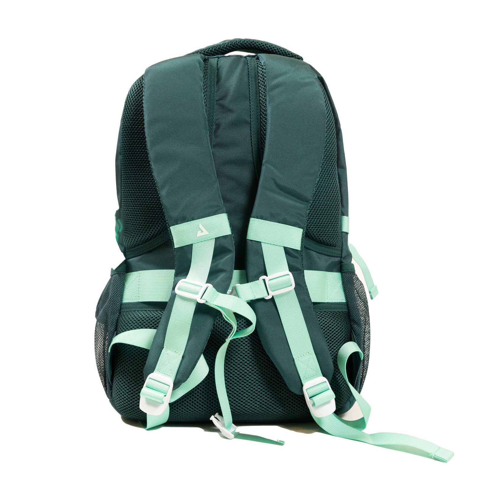 Green JOOLA Utility backpack with matching straps on a white background