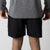 Close up of the back of a pair of JOOLA Men's Woven Shorts, black.