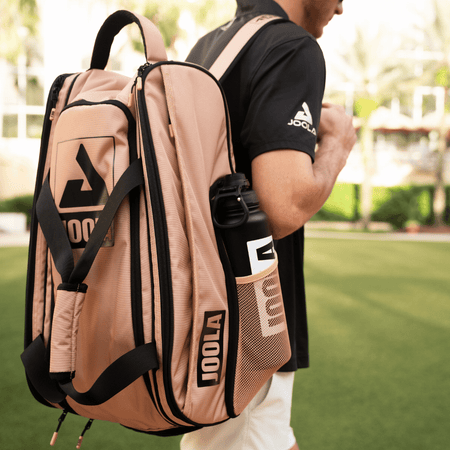 JOOLA Tour Elite pickleball bag in Latte and Black colorway.