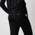 Close image showing the back side of a pair of JOOLA Women's Ribbed Joggers, Black.